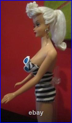 VINTAGE OOAK #5 PONYTAIL BARBIE With REROOTED Platinum Blonde Silk Hair