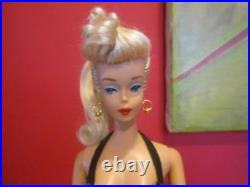 VINTAGE OOAK #5 PONYTAIL BARBIE With REROOTED Platinum Blonde Silk Hair WithOutfit