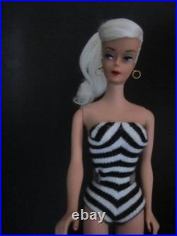 VINTAGE OOAK #5 PONYTAIL BARBIE With REROOTED Platinum Blonde Silk Hair WithOutfit