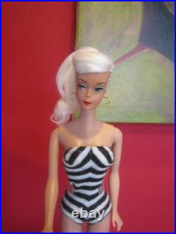 VINTAGE OOAK #5 PONYTAIL BARBIE With REROOTED Platinum Blonde Silk Hair WithOutfit