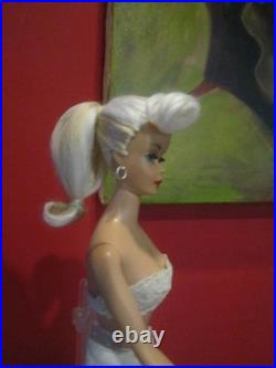 VINTAGE OOAK #5 PONYTAIL BARBIE With REROOTED Platinum Blonde Silk Hair WithOutfit