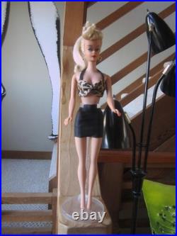 VINTAGE OOAK #5 PONYTAIL BARBIE With REROOTED Platinum Blonde Silk Hair WithOutfit