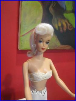 VINTAGE OOAK #5 PONYTAIL BARBIE With REROOTED Platinum Blonde Silk Hair WithOutfit
