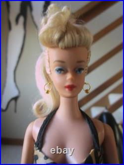 VINTAGE OOAK #5 PONYTAIL BARBIE With REROOTED Platinum Blonde Silk Hair WithOutfit