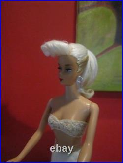 VINTAGE OOAK #5 PONYTAIL BARBIE With REROOTED Platinum Blonde Silk Hair WithOutfit
