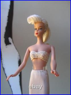 VINTAGE OOAK #5 PONYTAIL BARBIE With REROOTED Platinum Blonde Silk Hair WithOutfit