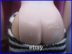 VINTAGE OOAK #5 PONYTAIL BARBIE With REROOTED Raven Silk Hair / Zebra Swimsuit