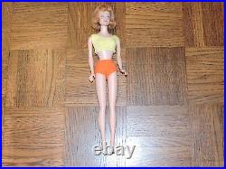 VTG 1960's MIDGE Barbie Mattel Japan Straight Legs Titian Red 860 Outfit & Stand