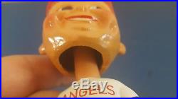 (VTG) 1960s CALIFORNIA LA ANGELS BOBBLE HEAD MINI NODDER BASEBALL DOLL JAPAN