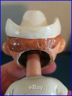 (VTG) 1960s Houston colts 45s bobbing head nodder doll white base japan rare