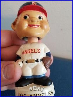 (VTG) 1960s Los Angeles Angel's Beatles head mini bobble head nodder doll Japan