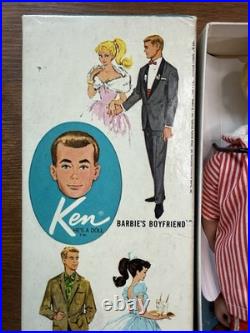 VTG 1961 Blonde Flocked Hair Ken Doll Barbies Boyfriend Original Box Outfit #1