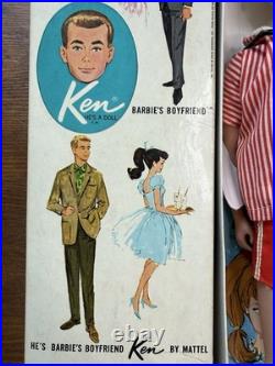 VTG 1961 Blonde Flocked Hair Ken Doll Barbies Boyfriend Original Box Outfit #1