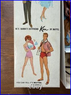 VTG 1961 Blonde Flocked Hair Ken Doll Barbies Boyfriend Original Box Outfit #1