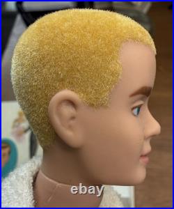VTG 1961 Blonde Flocked Hair Ken Doll Barbies Boyfriend Original Box Outfit #1