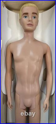 VTG 1961 Blonde Flocked Hair Ken Doll Barbies Boyfriend Original Box Outfit #1