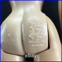 VTG 1962 Barbie Blonde Bubble Cut Early Nipple Body Original Box Wire Stand