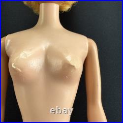 VTG 1962 Barbie Blonde Bubble Cut Early Nipple Body Original Box Wire Stand
