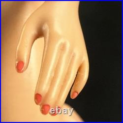 VTG 1962 Barbie Blonde Bubble Cut Early Nipple Body Original Box Wire Stand