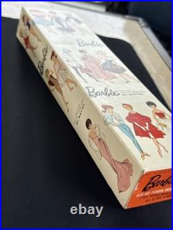 VTG 1962 Barbie Blonde Bubble Cut Early Nipple Body Original Box Wire Stand