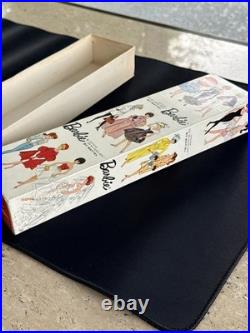 VTG 1962 Barbie Blonde Bubble Cut Early Nipple Body Original Box Wire Stand