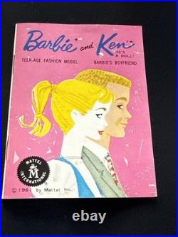 VTG 1962 Barbie Blonde Bubble Cut Early Nipple Body Original Box Wire Stand