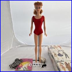 VTG 1962 Barbie Titian Redhead Ponytail #850 Swimsuit No Green Ear Rare hair Clr