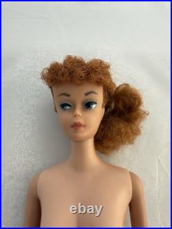 VTG 1962 Barbie Titian Redhead Ponytail #850 Swimsuit No Green Ear Rare hair Clr
