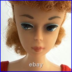 VTG 1962 Barbie Titian Redhead Ponytail #850 Swimsuit No Green Ear Rare hair Clr