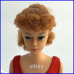 VTG 1962 Barbie Titian Redhead Ponytail #850 Swimsuit No Green Ear Rare hair Clr