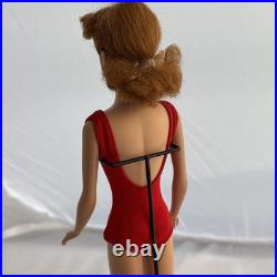VTG 1962 Barbie Titian Redhead Ponytail #850 Swimsuit No Green Ear Rare hair Clr