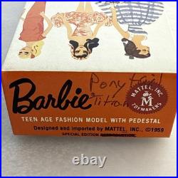 VTG 1962 Barbie Titian Redhead Ponytail #850 Swimsuit No Green Ear Rare hair Clr