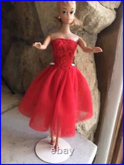 VTG 1964 Mattel Blonde Swirl Ponytail Barbie Doll 850 Straight Leg JAPAN