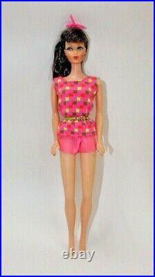 VTG 1966 Go Co Co Barbie Doll Twist N Turn TNT Swimsuit Mod #1160 Brunette Japan