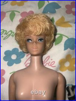 VTG 1st Issue Platinum Barbie Bubble Cut Faded Bubblegum Lips In SS VTG 1st Issue Platinum Barbie Bubble Cut Faded Bubblegum Lips In SS