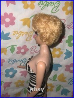 VTG 1st Issue Platinum Barbie Bubble Cut Faded Bubblegum Lips In SS VTG 1st Issue Platinum Barbie Bubble Cut Faded Bubblegum Lips In SS