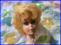 VTG 1st Issue Platinum Barbie Bubble Cut Faded Bubblegum Lips In SS VTG 1st Issue Platinum Barbie Bubble Cut Faded Bubblegum Lips In SS