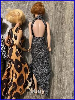 VTG 60's Barbie Titian Raven Bubblecut Dolls TNT Mod Francie withOutfits Lot Of 6