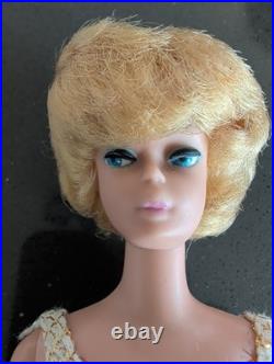 VTG Barbie Blonde Bubblecut Doll Bubblegum Pink Lips White Ginger Platinum M74