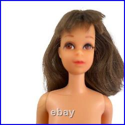 VTG Barbie FRANCIE Doll Bendable Legs Brunette Flip Hair Lashes TNT 1966