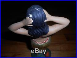 VTG Hakata Hawaiian Hula Girl Bobble Nodder Doll Japan Composite Chalkware 10.5