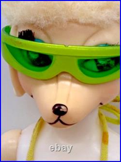 VTG Japan Hasbro 1966 Peteena pampered Poodle Doll glasses tail shoes bikini WOW