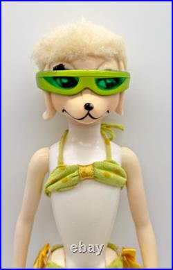 VTG Japan Hasbro 1966 Peteena pampered Poodle Doll glasses tail shoes bikini WOW