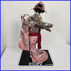 VTG Japanese Sukiyo's Oyama Doll, Butterfly Kimono, Geisha Maiko Traditional