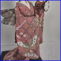 VTG Japanese Sukiyo's Oyama Doll, Butterfly Kimono, Geisha Maiko Traditional