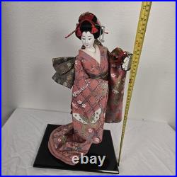 VTG Japanese Sukiyo's Oyama Doll, Butterfly Kimono, Geisha Maiko Traditional