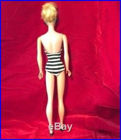VTG MATTEL 1959 #3 PONYTAIL Barbie doll TM #850 Original clothes and bag