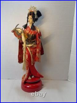VTG Nishi Doll Japan Seven Hats Dance Geisha Musical Rotating 20 Kimono VTG Nishi Doll Japan Seven Hats Dance Geisha Musical Rotating 20 Kimono