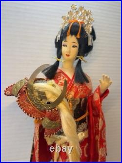 VTG Nishi Doll Japan Seven Hats Dance Geisha Musical Rotating 20 Kimono