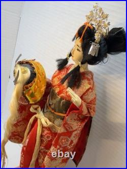 VTG Nishi Doll Japan Seven Hats Dance Geisha Musical Rotating 20 Kimono